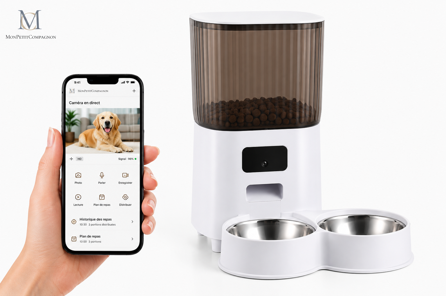 Distributeur Croquette Connecté avec Caméra pour Chat & Chien | NORA™