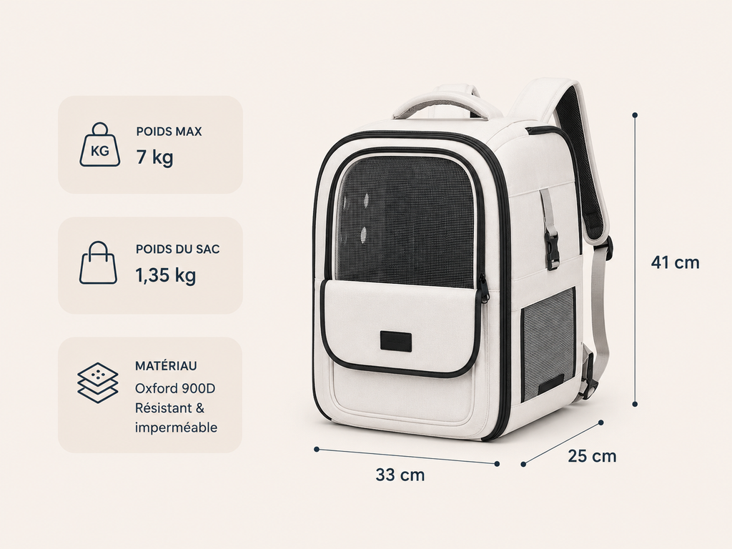 Sac à dos Transport Chat & Chien | AeroCarry™