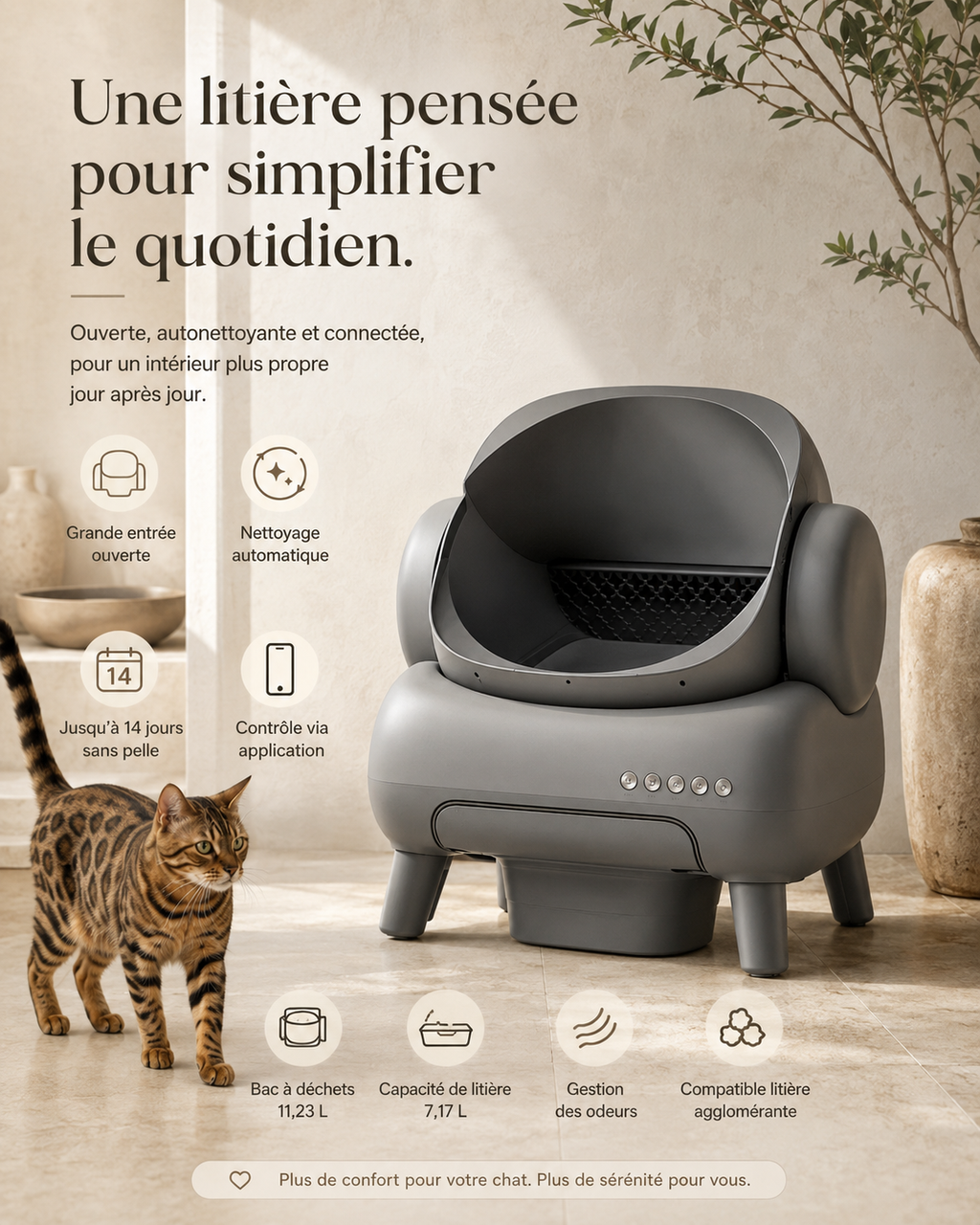 Littière Autonettoyante | NestoClean™