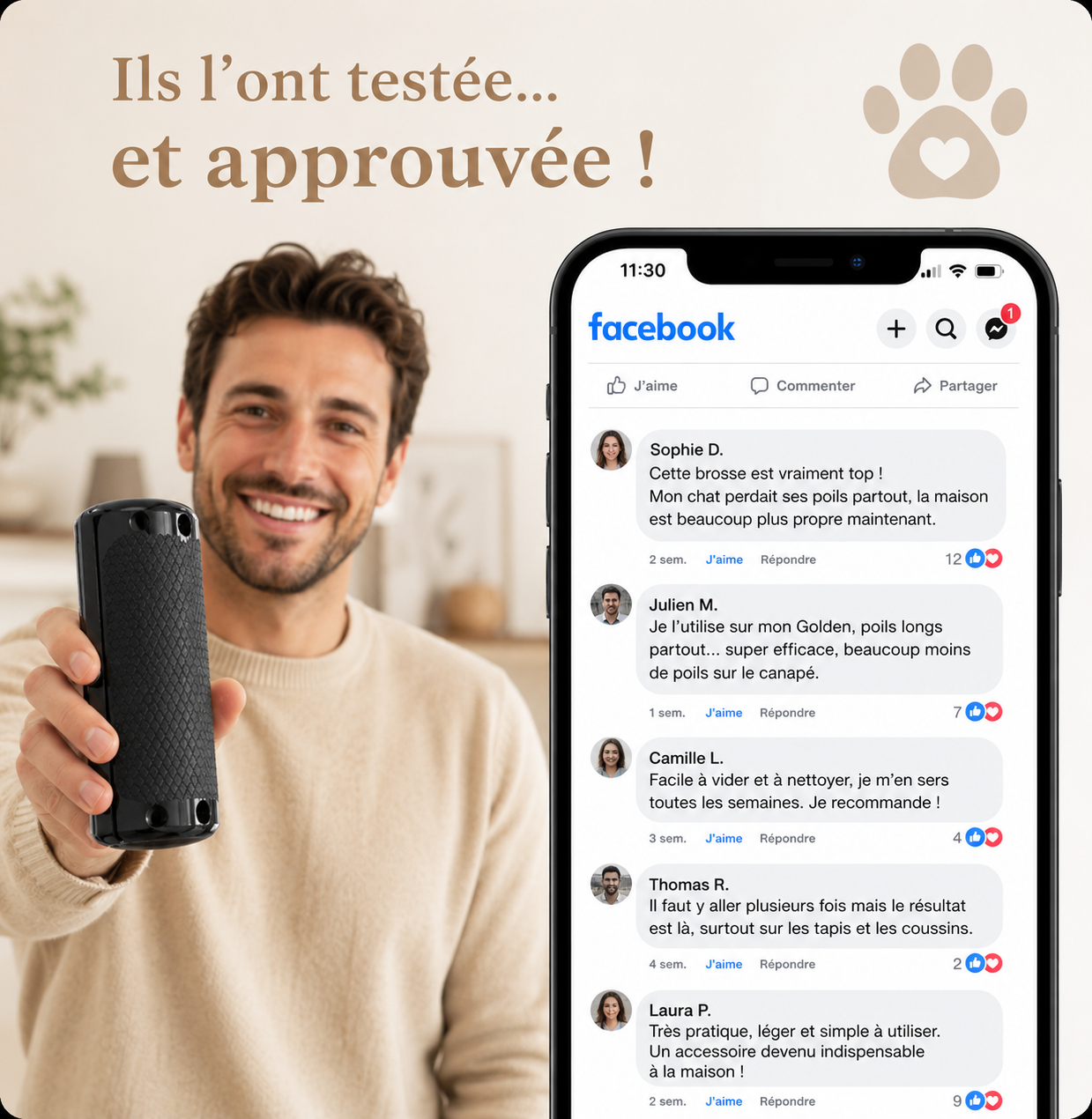 Brosse Anti-poils | CleanPet™